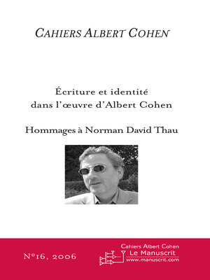 cover image of Cahiers Albert Cohen N°16